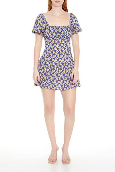 Forever 21 Çiçek Desenli Mini Elbise