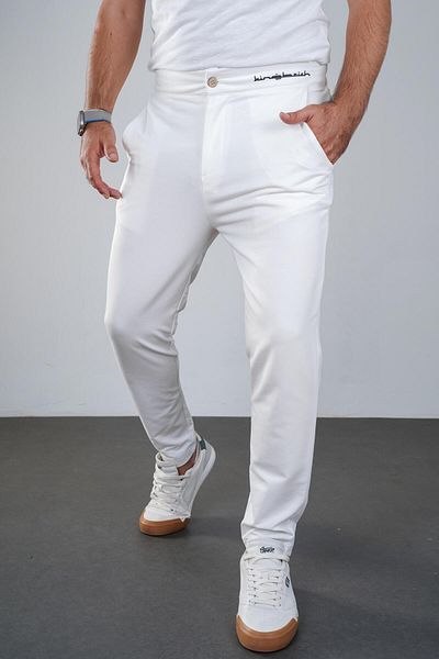 Butik TREND BIZ Ανδρική φόρμα με ελαστική μέση με στάμπα με τσέπες Slim Fit Fit