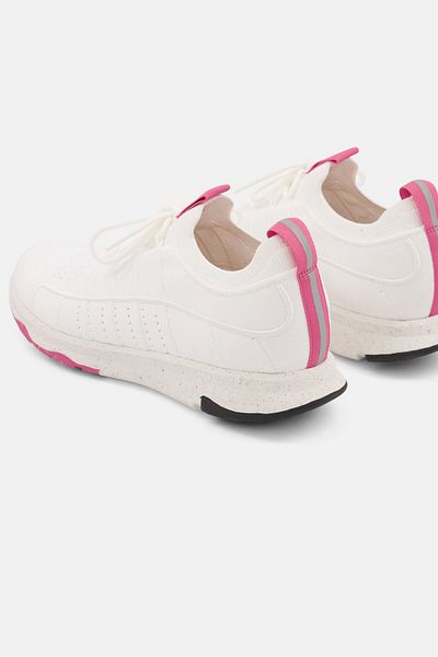 Fitflop حذاء رياضي نسائي من Vitamin Ff E01 محبوك برباط، أبيض