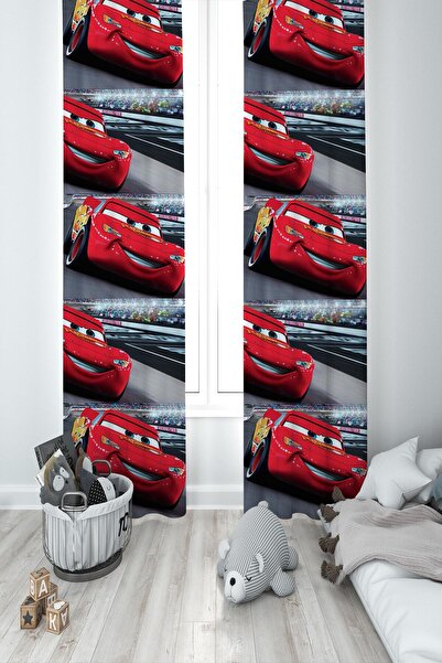 MEKTA HOME Camera pentru bebeluși și copii Fulger Mcqueen Cortina de fundal c...