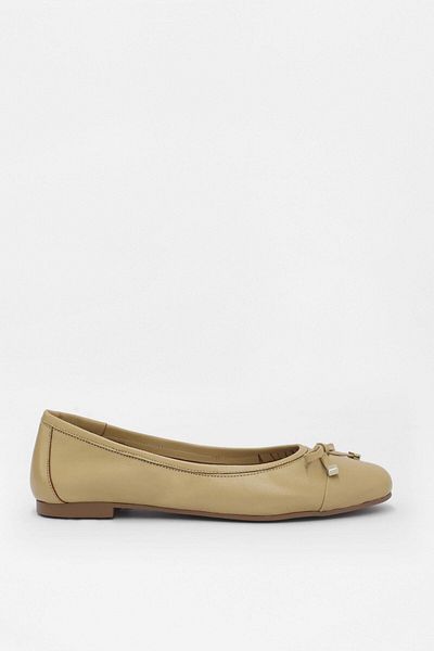 NILUFARR Genuine Leather Ballet Nude Women's Ballerinas