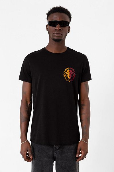 Tshirthane Κίτρινο Κόκκινο Leon Μαύρο Ανδρικό Tshirt