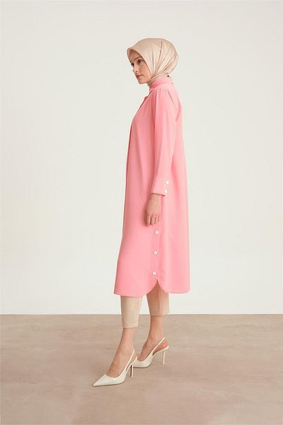 Armine Candy Pink Tunic - Ort4406 Model