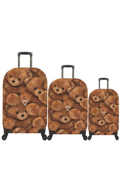 MY SARACİYE My 82 Teddy Bear - Saddleboard, Suitcase and Cabin Size Case Set