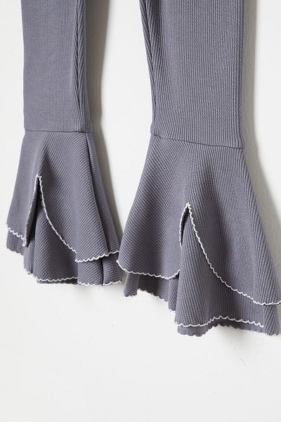 Cansın Mini Girl's Flounced Gray Ankle Tights 16382