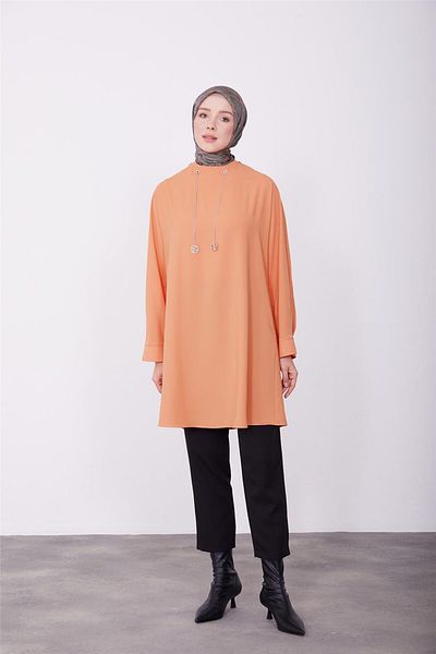 Armine Chain Tunic with Mandarin Logo - 23K4702