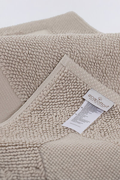 Ecocotton Χαλάκι μπάνιου Kaia Beige 100% οργανικό βαμβάκι 60 x 100 cm