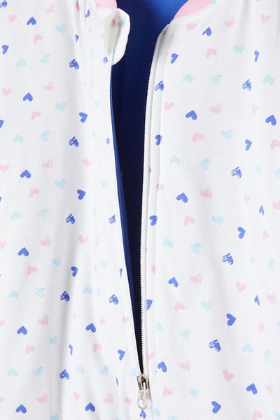 Cansın Mini White Heart Patterned Girl's Sleeping Bag 16360