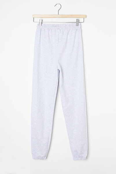 Cansın Mini Γκρι μέση και ελαστικά πόδια Basic Boys School Sweatpants 16256