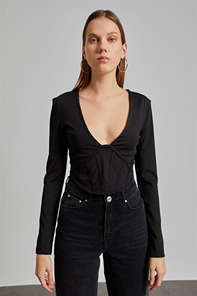 YOUR NAME Μπλούζα με εσώρουχο μαύρο