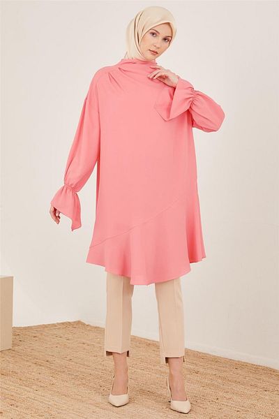 Armine Candy Pink Flounce Tunic - 23Y4423