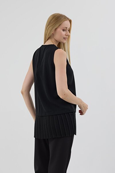 Moodbasic Μαύρη πλισέ φούστα Modbasic