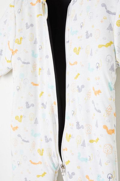 Cansın Mini White Squirrel Printed Girl's Sleeping Bag 16359