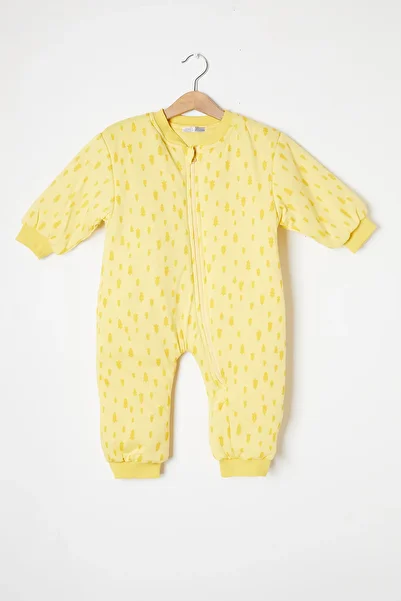 Cansın Mini Yellow Pine Tree Patterned Boy's Sleeping Bag 16357