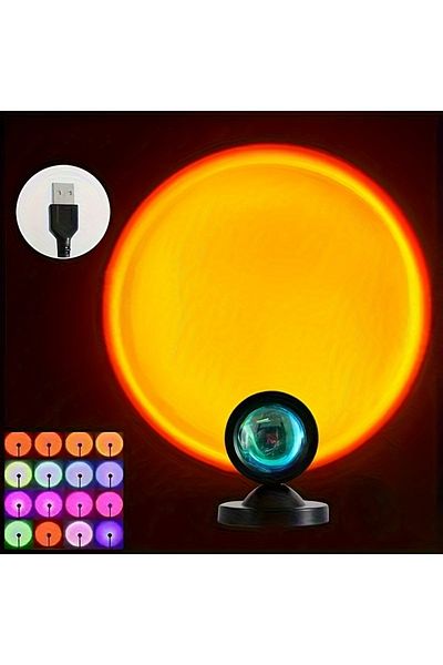 Choice black Sunset Light Projection LED Light with Remote Control, 16 Colors Night Light, RGB Lighted Sunr