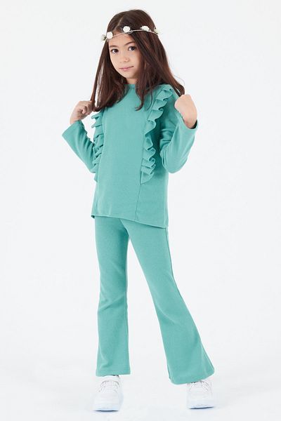 Cansın Mini Girl's Spanish Leg Ruffle Suit 14637