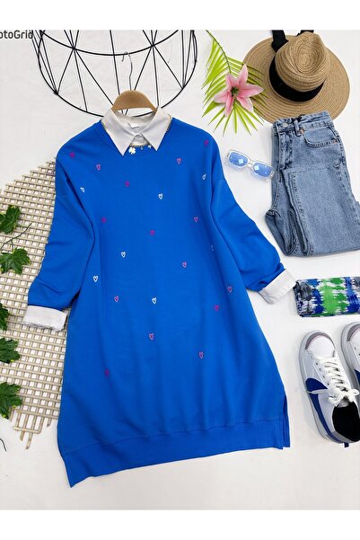 YEDİLALE KÜÇÜK KALP NAKIŞ DETAYLI TUNİK