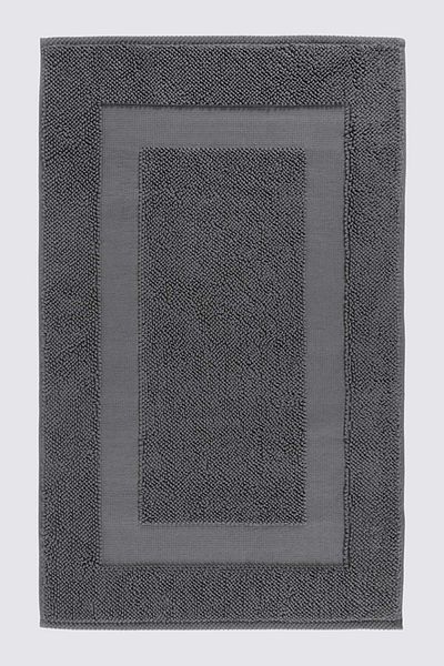 Ecocotton Χαλάκι μπάνιου Kaia Anthracite 100% οργανικό βαμβάκι 60 x 100 cm