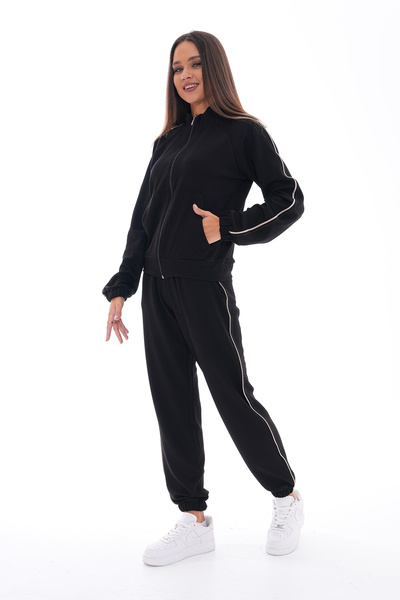 BİKELİFE Women's Stripe Detailed Zippered Tracksuit Set