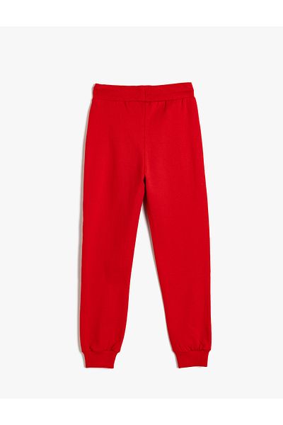 Koton College Printed - Waist Tied Sweatpants and Pocket Detail
