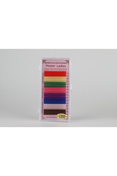 Master Lashes Renkli Ipek Kirpik 0.07 mm D Kıvrım 13 mm