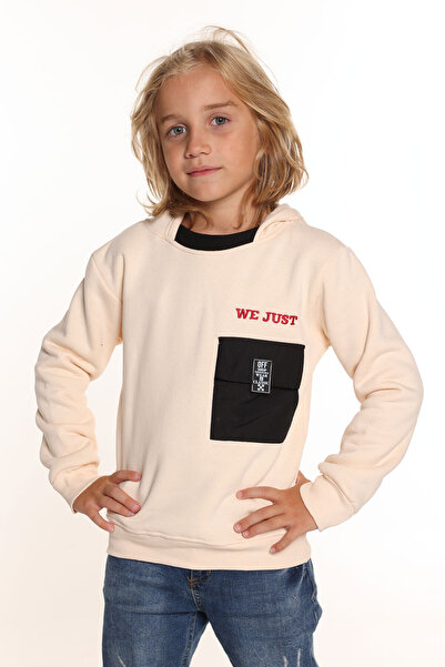 Cansın Mini Φούτερ με κουκούλα για αγόρια με φλις 9-14 ετών 14157