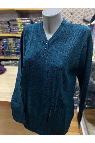 TCR Kadın Triko V Yaka Kardelen Kazak