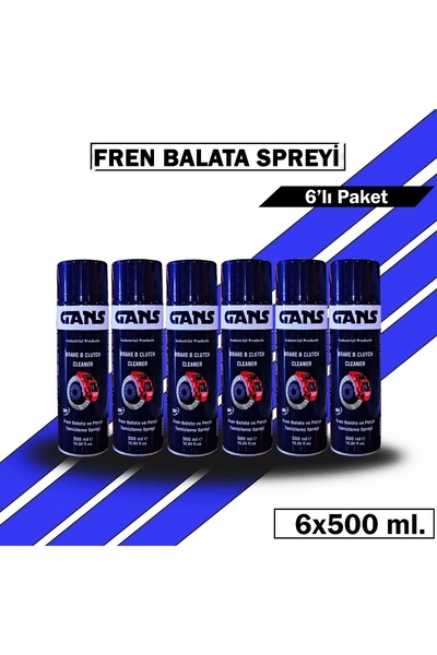 FREN BALATA VE GENEL TEMİZLEME SPREYİ 500 ML-6 LI PAKET