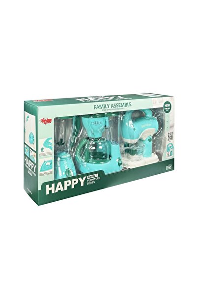 scntoys Oyuncak Pilli 3 Parça Küçük Ev Aletleri Seti Blender Kahve Makinası M...