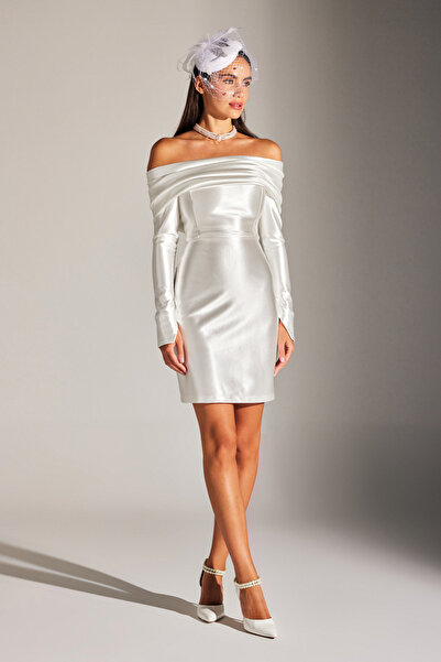 BETTY & SAM SOPHIE DOP RAMENO BÍLÉ SVATEBNÍ ŠATY