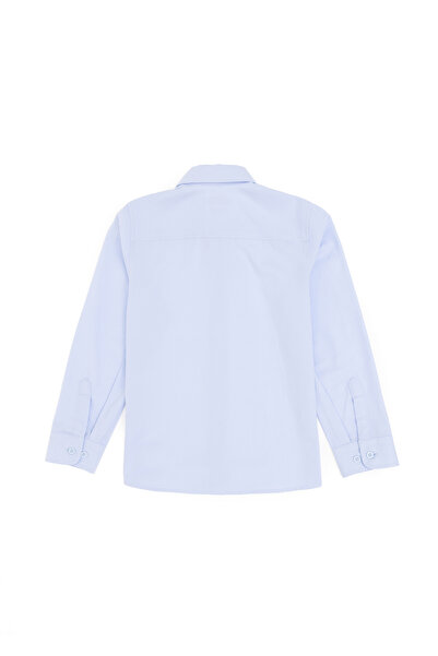 U.S. Polo Assn. Cămașă de bază cu mânecă lungă albastru deschis pentru băiat 50297377 -VR003