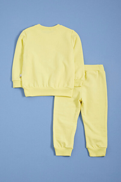 Cansın Mini Yellow Bow Tie and Teddy Bear Detailed Baby Boy Set 16142