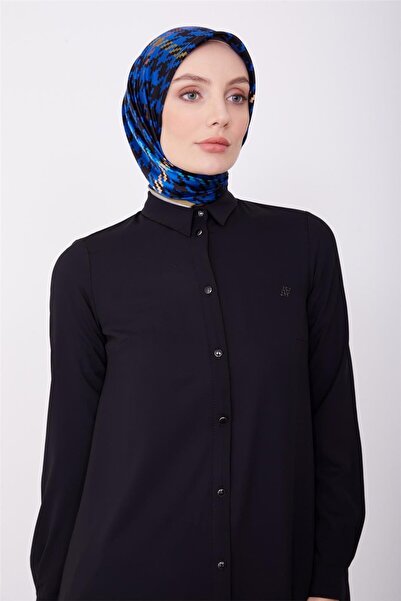 Armine Uzun Kollu Logolu Tunik 23kh411 Siyah