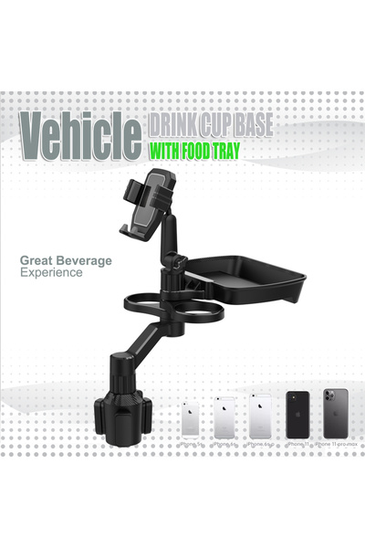 Choice حامل أكواب للهاتف المحمول باللون الأسود، حامل أكواب للسيارة قابل للفصل...