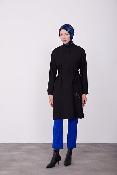Armine Tunica neagra - cu elastica si centura (23k4701)