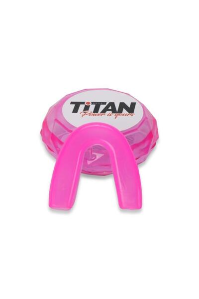 Titan Sport Silikon Dişlik Boks, Kickboks Muay Pembe Yeni Model Dişlik Saklama Kabı