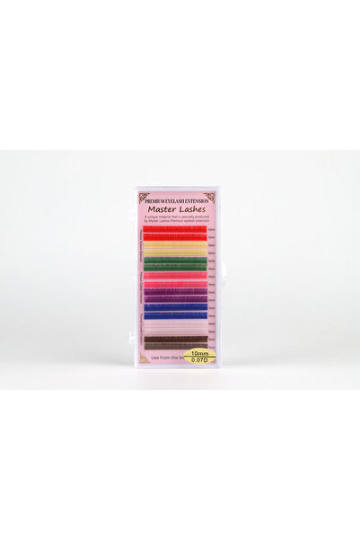 Master Lashes Renkli Ipek Kirpik 0.07 mm D Kıvrım 10 mm
