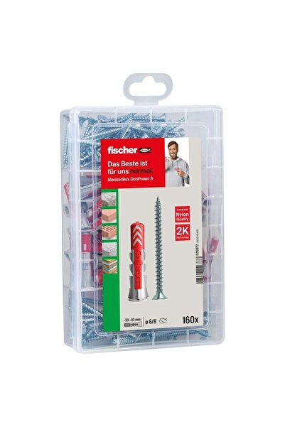 Fischer Meister-Box DUOPOWER plus βίδα - τάπητας - ανοιχτό γκρι / κόκκινο - 1...