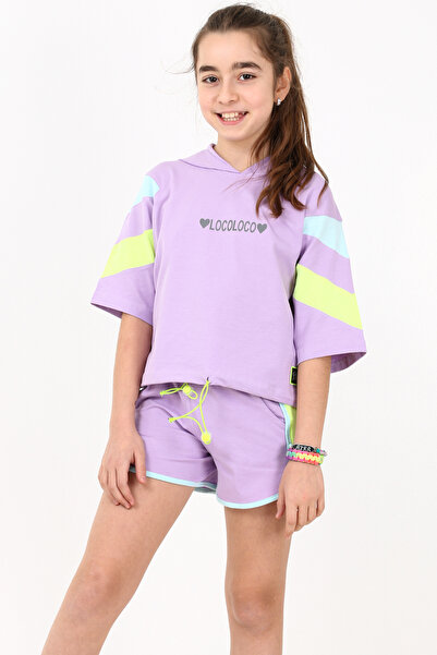 Cansın Mini Girl's Two Heart Shorts Set 10-15 Years 13857