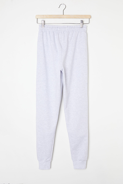 Cansın Mini Boy's Gray Elastic Waist Zippered Pocket School Sweatpants 16265