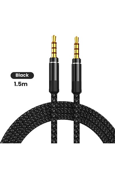Choice 1.5m Black Nnbili 1.5m Jack 3.5mm Audio Cable Nylon Braid 3.5mm Car Aux Cable Headphone Extension Co