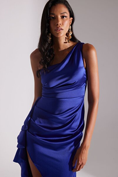 BETTY & SAM Večerní šaty Saks Marianna s rozparkem na jednom rameni