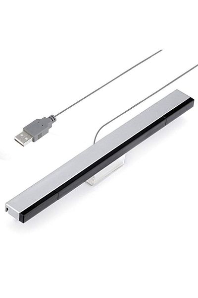 VKTECH شريط مستشعر USB لجهاز نينتندو وي/وي يو بديل لوحدة التحكم بالأشعة تحت الحمراء، شريط مستشعر سلكي عن بعد...