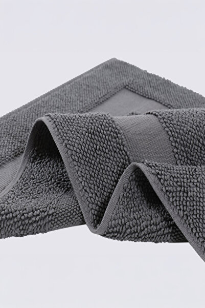 Ecocotton Χαλάκι μπάνιου Kaia Anthracite 100% οργανικό βαμβάκι 60 x 100 cm