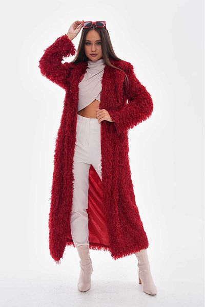 NAVY Bird Feather Long Coat