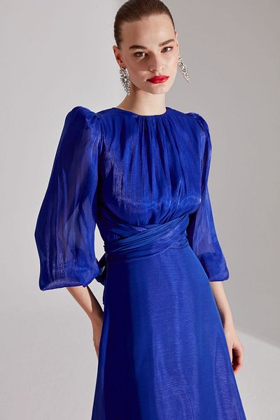 BETTY & SAM POLINA Saks Balloon Sleeve Flared Dress