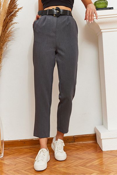 Bianco Lucci Gestrickte Atlas-Hose mit Schnallendetail für Damen 3868 60361006