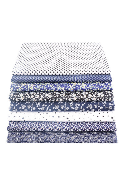 Choice 20cm x 25cm PWBZ-567P-8PCS Teramila 8PCS Pack Square Multicolor Printed Cotton Fabric For Sewing Qui