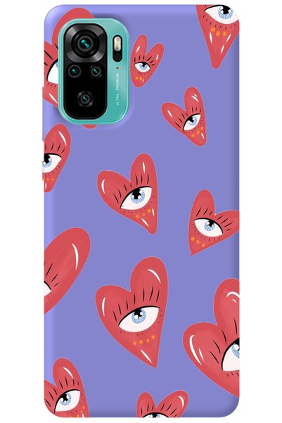 WANNA PROTECT Xiaomi Redmi Note 10S Lilac Velvet Heart-Eye Girl Power Pattern...