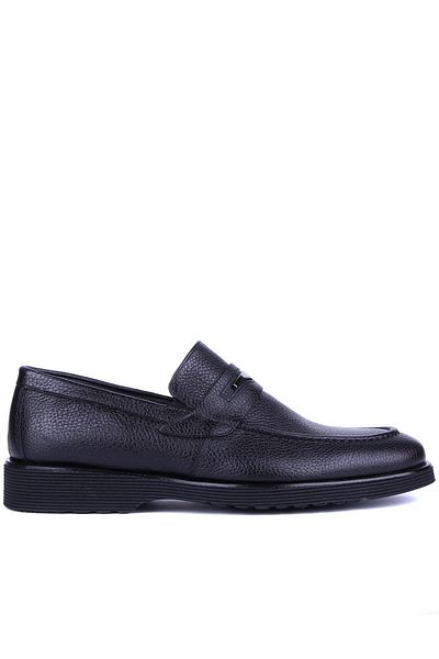 Fosco Men's Casual Black Genuine Leather Shoes - 2893 - 6939